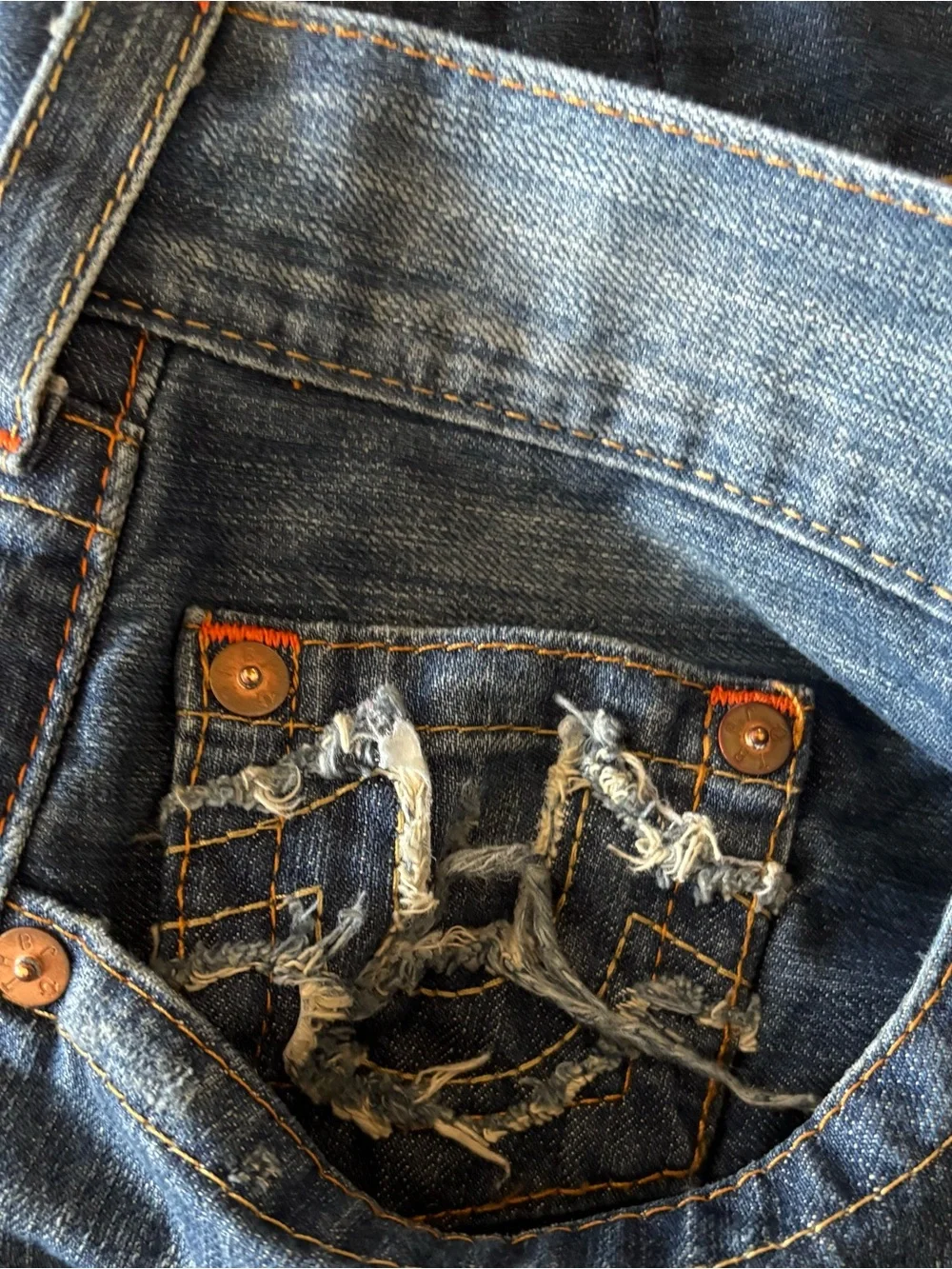 True Religion Horseshoe World Tour Section Straight Jeans Men’s 38x30 Y2K